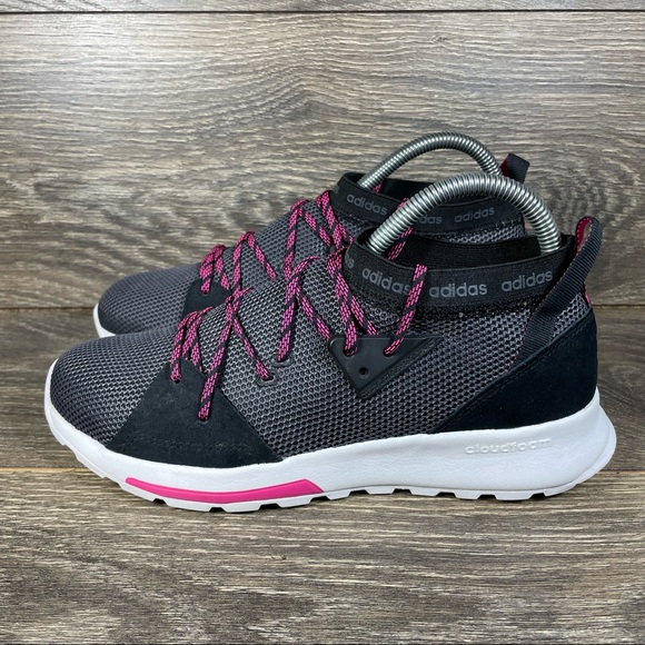 🚫SOLD! |•ADIDAS•| Quesa Black Gray Cloudfoam Marathon Running Shoes Size 7.5 - Picture 4 of 11